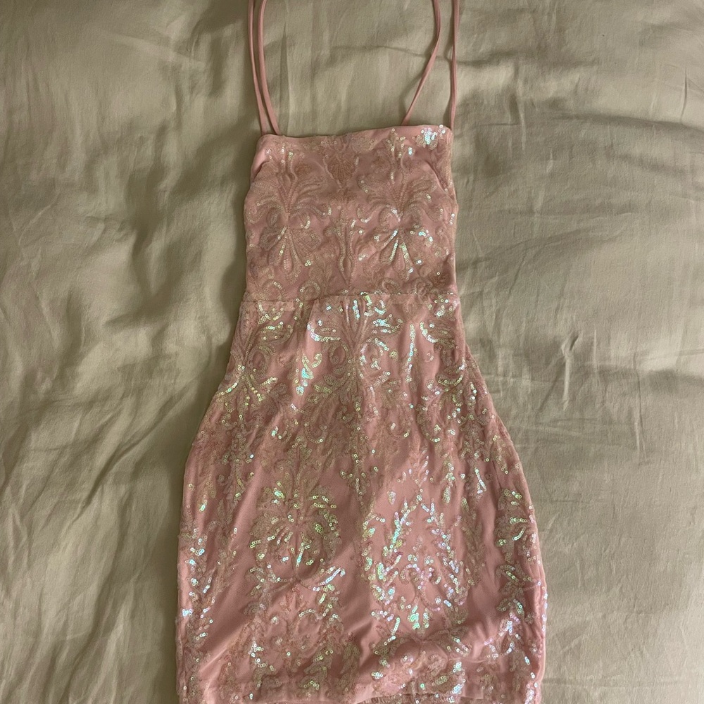 Lucy in the Sky Pink Sequin Mini Dress